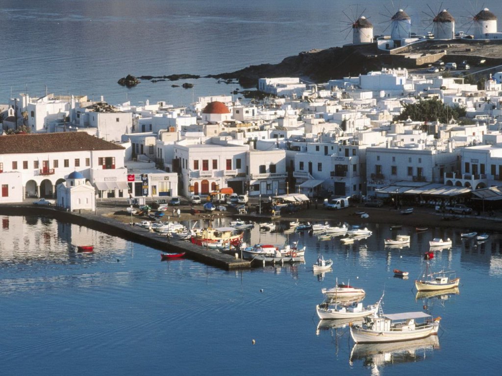 Foto: Mykonos Harbor, Cyclades, Greece