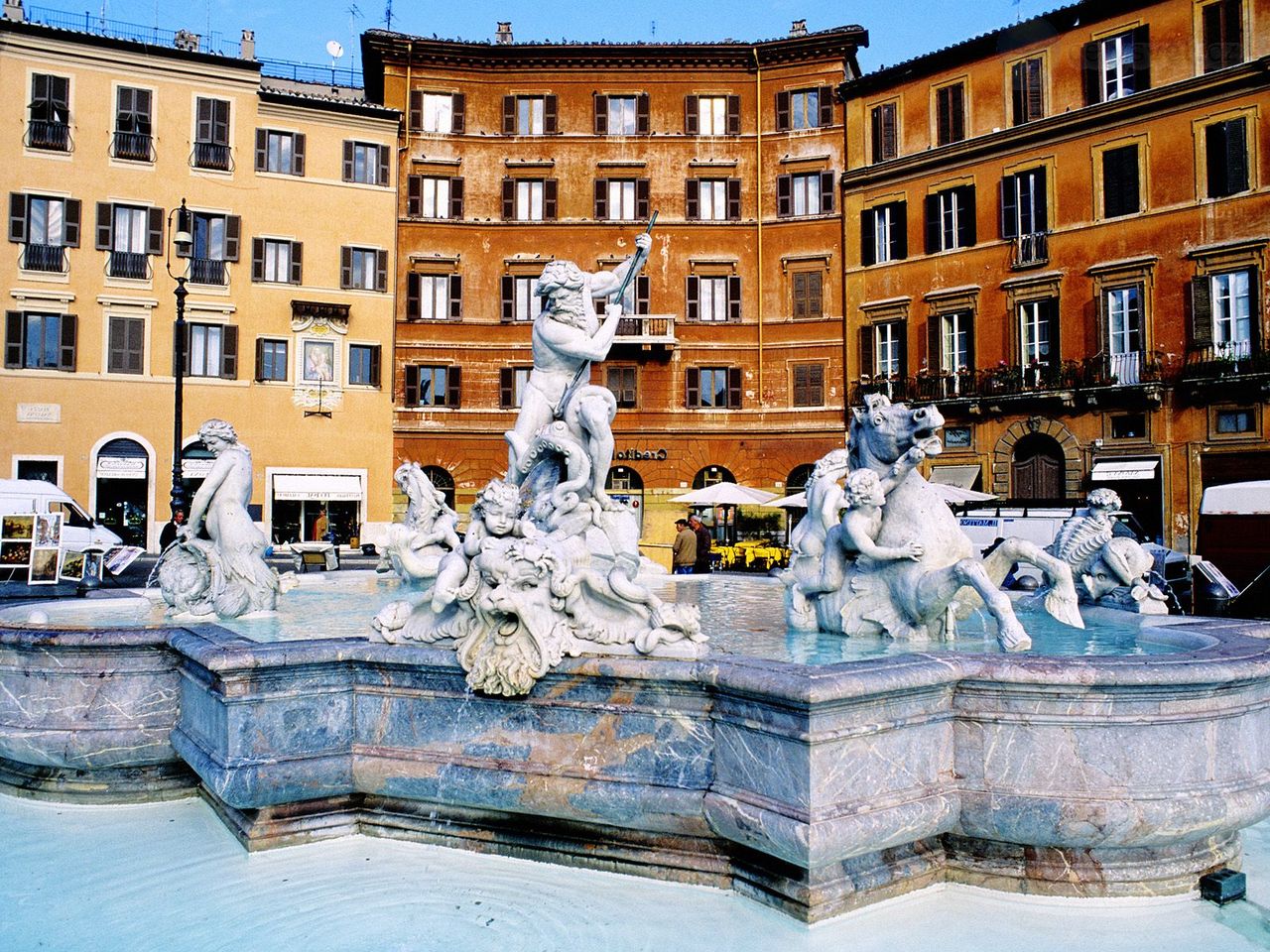 Foto: Neptunes Fountain, Piazza Navona, Rome, Italy